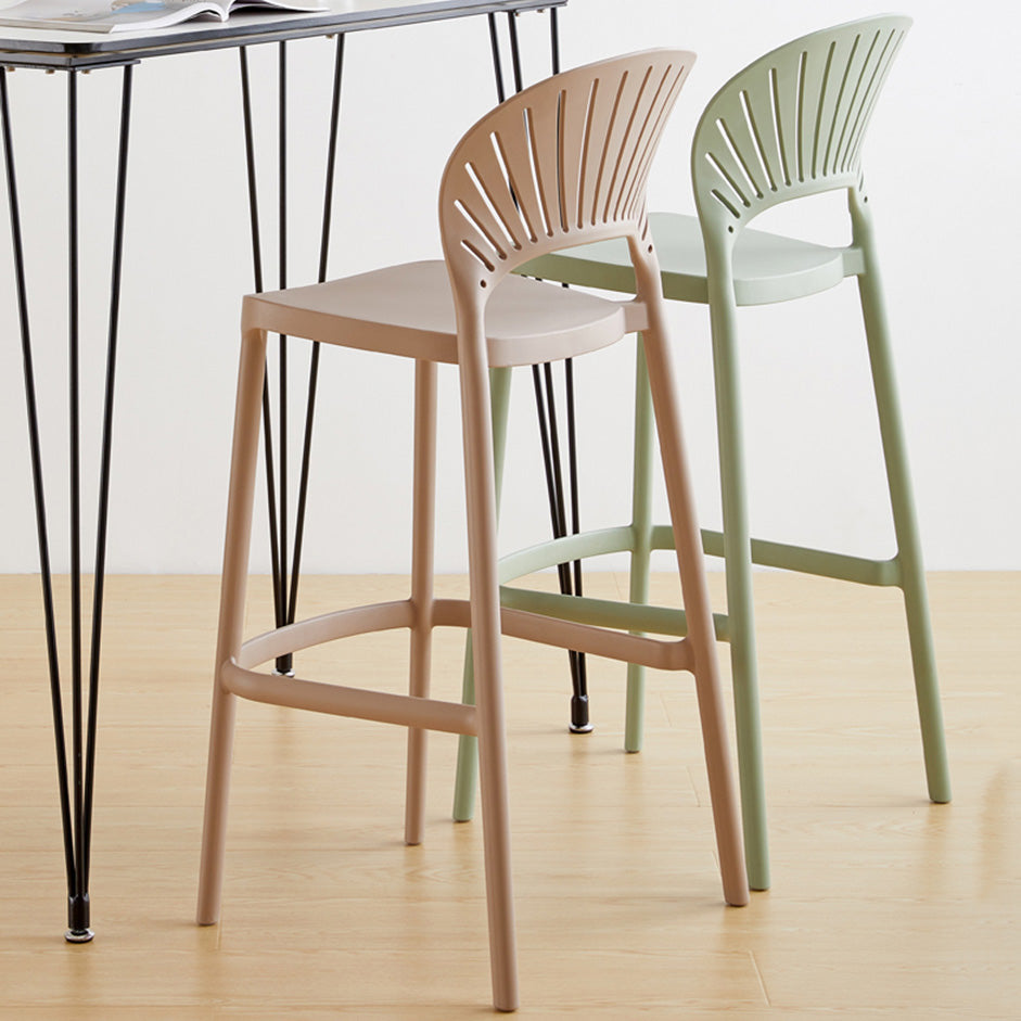 Modern Stackable Bar-stool Plastic Counter Bar Stool for Home Clearhalo 'Bar Furniture' 'Bar Stools' 'bar_stools' 'furn' 'furn_bar_stools' 'Furniture' 'furniture_bar_stools' 'Kitchen & Dining Furniture' 5018601
