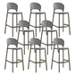 Modern Stackable Bar-stool Plastic Counter Bar Stool for Home Grey 8 Piece Set Clearhalo 'Bar Furniture' 'Bar Stools' 'bar_stools' 'furn' 'furn_bar_stools' 'Furniture' 'furniture_bar_stools' 'Kitchen & Dining Furniture' 5018603