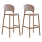 Modern Stackable Bar-stool Plastic Counter Bar Stool for Home Pink 2 Piece Set Clearhalo 'Bar Furniture' 'Bar Stools' 'bar_stools' 'furn' 'furn_bar_stools' 'Furniture' 'furniture_bar_stools' 'Kitchen & Dining Furniture' 5018606