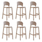 Modern Stackable Bar-stool Plastic Counter Bar Stool for Home Pink 6 Piece Set Clearhalo 'Bar Furniture' 'Bar Stools' 'bar_stools' 'furn' 'furn_bar_stools' 'Furniture' 'furniture_bar_stools' 'Kitchen & Dining Furniture' 5018610
