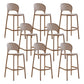Modern Stackable Bar-stool Plastic Counter Bar Stool for Home Pink 8 Piece Set Clearhalo 'Bar Furniture' 'Bar Stools' 'bar_stools' 'furn' 'furn_bar_stools' 'Furniture' 'furniture_bar_stools' 'Kitchen & Dining Furniture' 5018612