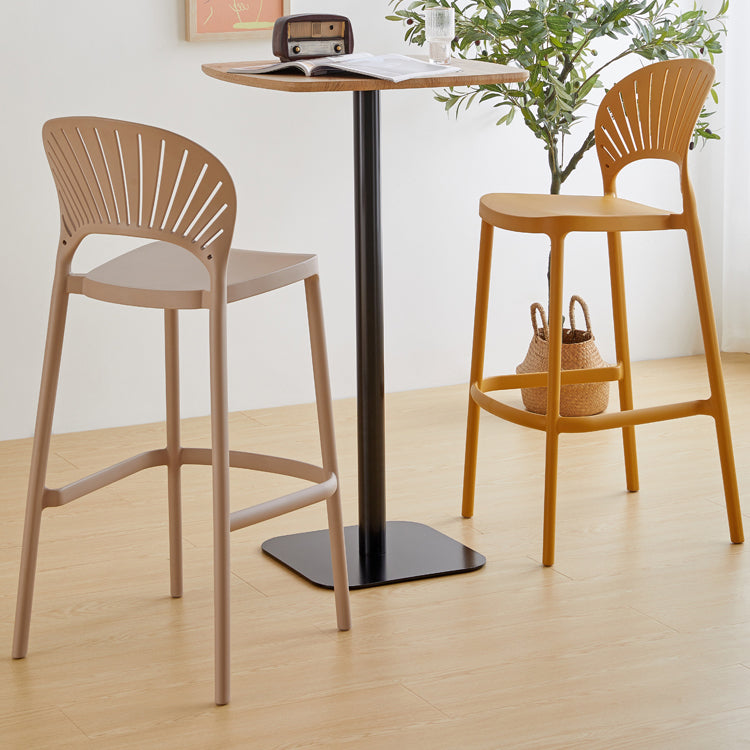 Modern Stackable Bar-stool Plastic Counter Bar Stool for Home Clearhalo 'Bar Furniture' 'Bar Stools' 'bar_stools' 'furn' 'furn_bar_stools' 'Furniture' 'furniture_bar_stools' 'Kitchen & Dining Furniture' 5018618