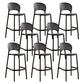 Modern Stackable Bar-stool Plastic Counter Bar Stool for Home Black 8 Piece Set Clearhalo 'Bar Furniture' 'Bar Stools' 'bar_stools' 'furn' 'furn_bar_stools' 'Furniture' 'furniture_bar_stools' 'Kitchen & Dining Furniture' 5018620