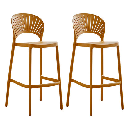 Modern Stackable Bar-stool Plastic Counter Bar Stool for Home Ginger 2 Piece Set Clearhalo 'Bar Furniture' 'Bar Stools' 'bar_stools' 'furn' 'furn_bar_stools' 'Furniture' 'furniture_bar_stools' 'Kitchen & Dining Furniture' 5018621