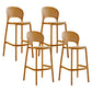 Modern Stackable Bar-stool Plastic Counter Bar Stool for Home Ginger 4 Piece Set Clearhalo 'Bar Furniture' 'Bar Stools' 'bar_stools' 'furn' 'furn_bar_stools' 'Furniture' 'furniture_bar_stools' 'Kitchen & Dining Furniture' 5018622