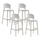Modern Stackable Bar-stool Plastic Counter Bar Stool for Home White 4 Piece Set Clearhalo 'Bar Furniture' 'Bar Stools' 'bar_stools' 'furn' 'furn_bar_stools' 'Furniture' 'furniture_bar_stools' 'Kitchen & Dining Furniture' 5018626