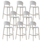 Modern Stackable Bar-stool Plastic Counter Bar Stool for Home White 8 Piece Set Clearhalo 'Bar Furniture' 'Bar Stools' 'bar_stools' 'furn' 'furn_bar_stools' 'Furniture' 'furniture_bar_stools' 'Kitchen & Dining Furniture' 5018628