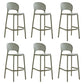 Modern Stackable Bar-stool Plastic Counter Bar Stool for Home Green 6 Piece Set Clearhalo 'Bar Furniture' 'Bar Stools' 'bar_stools' 'furn' 'furn_bar_stools' 'Furniture' 'furniture_bar_stools' 'Kitchen & Dining Furniture' 5018631