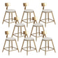 Glam Living Room Round Stool Matte Finish PU Leather Barstool White 8 Piece Set Short Stool(18"H) Clearhalo 'Bar Furniture' 'Bar Stools' 'bar_stools' 'furn' 'furn_bar_stools' 'Furniture' 'furniture_bar_stools' 'Kitchen & Dining Furniture' 5018638
