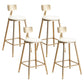 Glam Living Room Round Stool Matte Finish PU Leather Barstool White 4 Piece Set Clearhalo 'Bar Furniture' 'Bar Stools' 'bar_stools' 'furn' 'furn_bar_stools' 'Furniture' 'furniture_bar_stools' 'Kitchen & Dining Furniture' 5018639