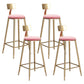 Glam Living Room Round Stool Matte Finish PU Leather Barstool Pink 4 Piece Set Clearhalo 'Bar Furniture' 'Bar Stools' 'bar_stools' 'furn' 'furn_bar_stools' 'Furniture' 'furniture_bar_stools' 'Kitchen & Dining Furniture' 5018643