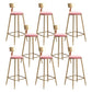 Glam Living Room Round Stool Matte Finish PU Leather Barstool Pink 8 Piece Set Clearhalo 'Bar Furniture' 'Bar Stools' 'bar_stools' 'furn' 'furn_bar_stools' 'Furniture' 'furniture_bar_stools' 'Kitchen & Dining Furniture' 5018645