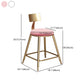 Glam Living Room Round Stool Matte Finish PU Leather Barstool Clearhalo 'Bar Furniture' 'Bar Stools' 'bar_stools' 'furn' 'furn_bar_stools' 'Furniture' 'furniture_bar_stools' 'Kitchen & Dining Furniture' 5018658