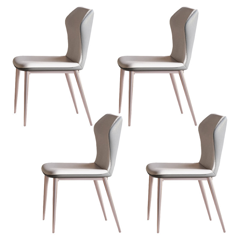 Designer Style Sintered Stone Top Dining Set 1/4/5/7 Pieces Kitchen Table with Chairs 4 White Chairs Clearhalo 'Dining Room Sets' 'Dining Tables & Seating' 'dining_room_set' 'furn' 'furn_dining_room_set' 'Furniture' 'furniture_dining_room_set' 'Kitchen & Dining Furniture' 5018663