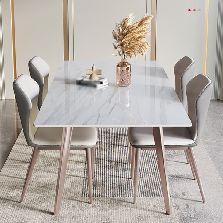 Designer Style Sintered Stone Top Dining Set 1/4/5/7 Pieces Kitchen Table with Chairs Clearhalo 'Dining Room Sets' 'Dining Tables & Seating' 'dining_room_set' 'furn' 'furn_dining_room_set' 'Furniture' 'furniture_dining_room_set' 'Kitchen & Dining Furniture' 5018667