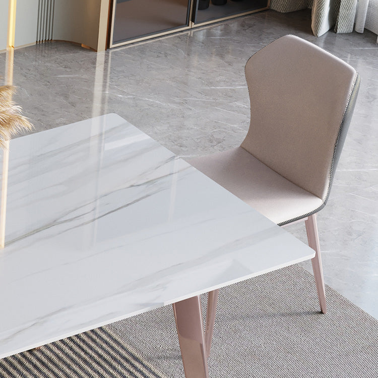 Designer Style Sintered Stone Top Dining Set 1/4/5/7 Pieces Kitchen Table with Chairs Clearhalo 'Dining Room Sets' 'Dining Tables & Seating' 'dining_room_set' 'furn' 'furn_dining_room_set' 'Furniture' 'furniture_dining_room_set' 'Kitchen & Dining Furniture' 5018669