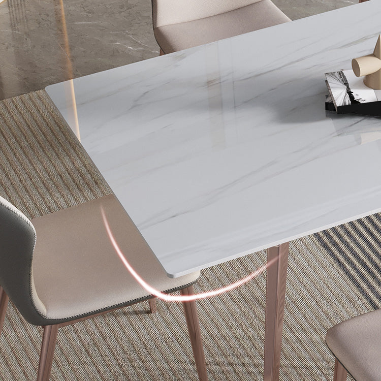 Designer Style Sintered Stone Top Dining Set 1/4/5/7 Pieces Kitchen Table with Chairs Clearhalo 'Dining Room Sets' 'Dining Tables & Seating' 'dining_room_set' 'furn' 'furn_dining_room_set' 'Furniture' 'furniture_dining_room_set' 'Kitchen & Dining Furniture' 5018670