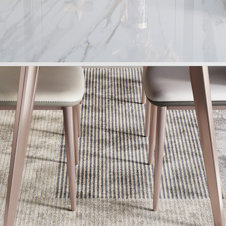 Designer Style Sintered Stone Top Dining Set 1/4/5/7 Pieces Kitchen Table with Chairs Clearhalo 'Dining Room Sets' 'Dining Tables & Seating' 'dining_room_set' 'furn' 'furn_dining_room_set' 'Furniture' 'furniture_dining_room_set' 'Kitchen & Dining Furniture' 5018671