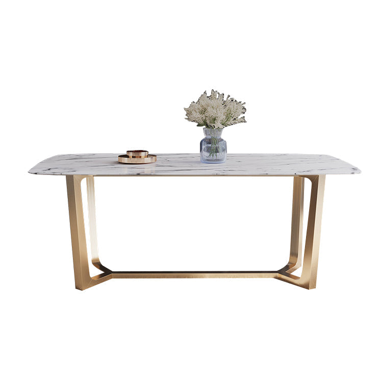 1/2/5/6 Pcs Dining Room Table and Chair Set Sintered Stone Dining Room Set White 70.9"L x 39.4"W Clearhalo 'Dining Room Sets' 'Dining Tables & Seating' 'dining_room_set' 'furn' 'furn_dining_room_set' 'Furniture' 'furniture_dining_room_set' 'Kitchen & Dining Furniture' 5018681