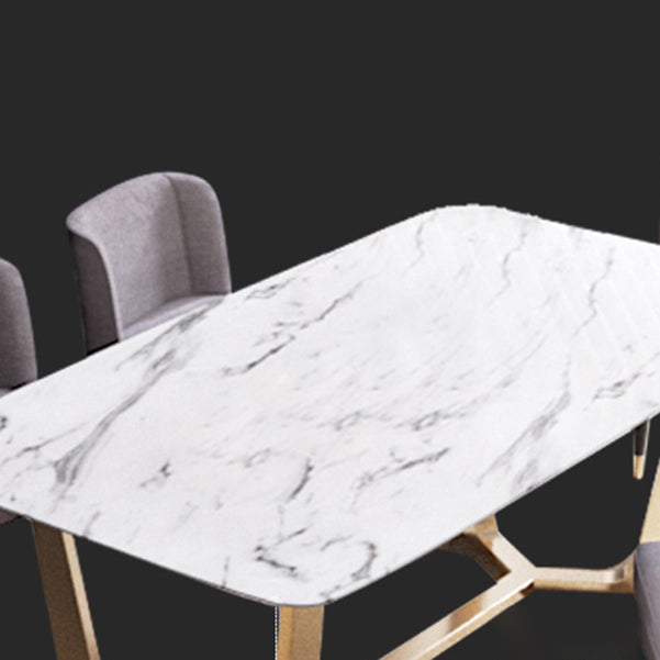 1/2/5/6 Pcs Dining Room Table and Chair Set Sintered Stone Dining Room Set Clearhalo 'Dining Room Sets' 'Dining Tables & Seating' 'dining_room_set' 'furn' 'furn_dining_room_set' 'Furniture' 'furniture_dining_room_set' 'Kitchen & Dining Furniture' 5018688