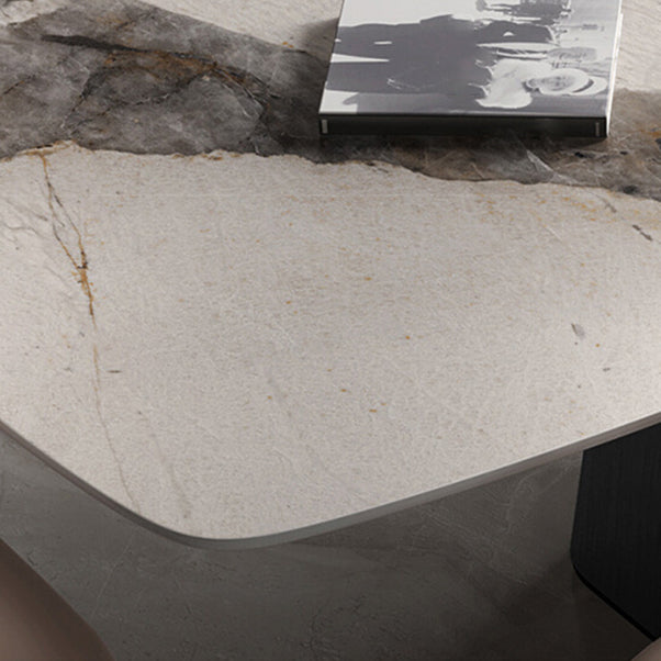 Designer Style Sintered Stone Dining Set 1/4/5/7 Pieces Dining Table with Chairs Clearhalo 'Dining Room Sets' 'Dining Tables & Seating' 'dining_room_set' 'furn' 'furn_dining_room_set' 'Furniture' 'furniture_dining_room_set' 'Kitchen & Dining Furniture' 5018703