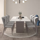Nordic Glam Rectangle Sintered Stone Dining Table Set 1/2/4/6/7 Pieces Dining Set 7 Pieces: Table, 6 Chairs Clearhalo 'Dining Room Sets' 'Dining Tables & Seating' 'dining_room_set' 'furn' 'furn_dining_room_set' 'Furniture' 'furniture_dining_room_set' 'Kitchen & Dining Furniture' 5018715