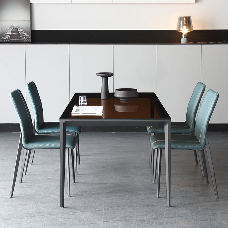 1/4/5/7 Pcs Dining Room Table and Chair Rectangular Dining Room Table Set 5 Pieces: Table, 4 Chairs Clearhalo 'Dining Room Sets' 'Dining Tables & Seating' 'dining_room_set' 'furn' 'furn_dining_room_set' 'Furniture' 'furniture_dining_room_set' 'Kitchen & Dining Furniture' 5018726