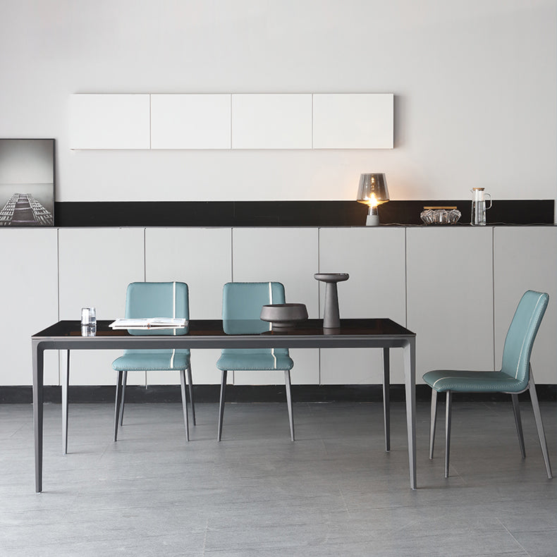 1/4/5/7 Pcs Dining Room Table and Chair Rectangular Dining Room Table Set 4 Pieces: Table, 3 Chairs Clearhalo 'Dining Room Sets' 'Dining Tables & Seating' 'dining_room_set' 'furn' 'furn_dining_room_set' 'Furniture' 'furniture_dining_room_set' 'Kitchen & Dining Furniture' 5018728