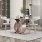 Nordic Glam Rectangle Sintered Stone Dining Table Set 1/4/5/6/7 Pieces Set 4 Pieces: Table, 3 Chairs Clearhalo 'Dining Room Sets' 'Dining Tables & Seating' 'dining_room_set' 'furn' 'furn_dining_room_set' 'Furniture' 'furniture_dining_room_set' 'Kitchen & Dining Furniture' 5018749