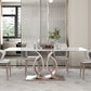 Nordic Glam Rectangle Sintered Stone Dining Table Set 1/4/5/6/7 Pieces Set 5 Pieces: Table, 4 Chairs Clearhalo 'Dining Room Sets' 'Dining Tables & Seating' 'dining_room_set' 'furn' 'furn_dining_room_set' 'Furniture' 'furniture_dining_room_set' 'Kitchen & Dining Furniture' 5018750