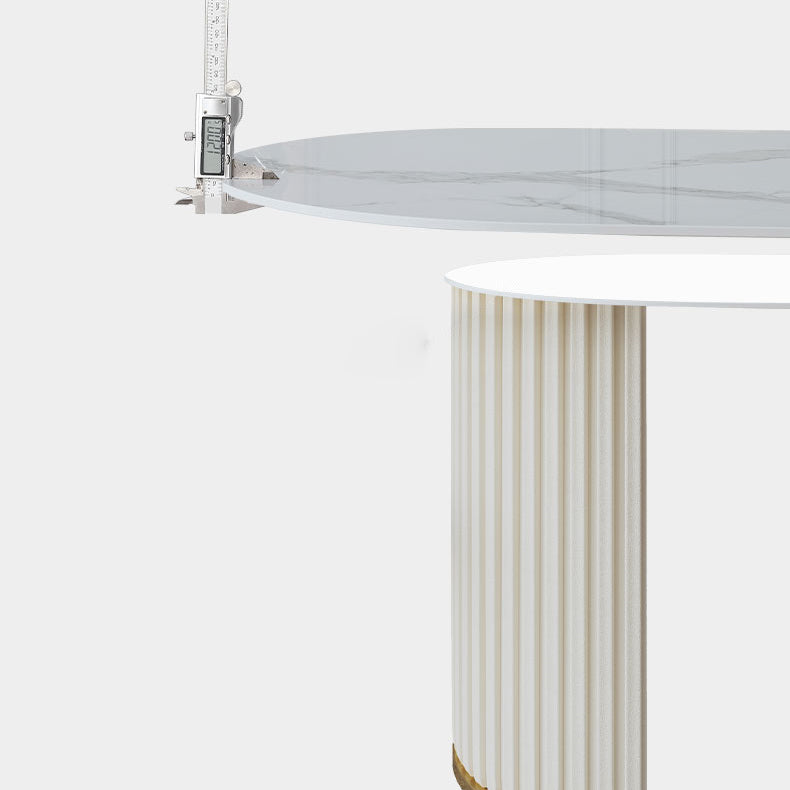 1/4/5/7 Pcs Sintered Stone Dining Room Set Dining Room Table and Chair Set Clearhalo 'Dining Room Sets' 'Dining Tables & Seating' 'dining_room_set' 'furn' 'furn_dining_room_set' 'Furniture' 'furniture_dining_room_set' 'Kitchen & Dining Furniture' 5018767