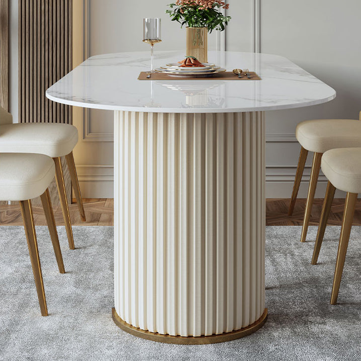 1/4/5/7 Pcs Sintered Stone Dining Room Set Dining Room Table and Chair Set Clearhalo 'Dining Room Sets' 'Dining Tables & Seating' 'dining_room_set' 'furn' 'furn_dining_room_set' 'Furniture' 'furniture_dining_room_set' 'Kitchen & Dining Furniture' 5018768