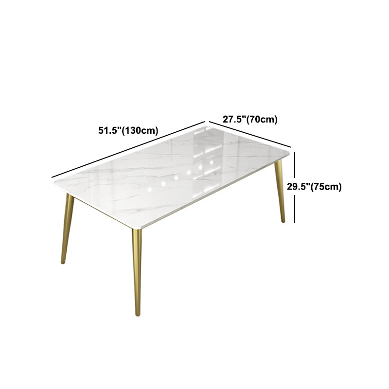 Glam White Sintered Stone Dining Table Set 1/2/5/7 Pieces Dining Set for Home Use Clearhalo 'Dining Room Sets' 'Dining Tables & Seating' 'dining_room_set' 'furn' 'furn_dining_room_set' 'Furniture' 'furniture_dining_room_set' 'Kitchen & Dining Furniture' 5018802