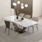Modern Rectangle Sintered Stone Dining Table Set 1/2/4/5/7 Pieces Dining Set 5 Pieces: Table, 4 Chairs Clearhalo 'Dining Room Sets' 'Dining Tables & Seating' 'dining_room_set' 'furn' 'furn_dining_room_set' 'Furniture' 'furniture_dining_room_set' 'Kitchen & Dining Furniture' 5018805