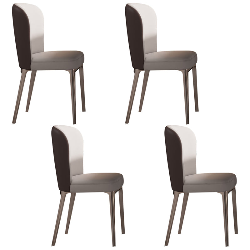 Extendable Sintered Stone Top Dining Set Rectangle 1/4/5/7 Pieces Dining Table with Chairs 4 White Chairs Clearhalo 'Dining Room Sets' 'Dining Tables & Seating' 'dining_room_set' 'furn' 'furn_dining_room_set' 'Furniture' 'furniture_dining_room_set' 'Kitchen & Dining Furniture' 5018824