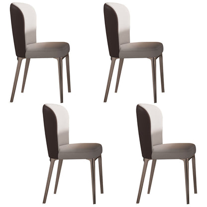 Extendable Sintered Stone Top Dining Set Rectangle 1/4/5/7 Pieces Dining Table with Chairs 4 White Chairs Clearhalo 'Dining Room Sets' 'Dining Tables & Seating' 'dining_room_set' 'furn' 'furn_dining_room_set' 'Furniture' 'furniture_dining_room_set' 'Kitchen & Dining Furniture' 5018824