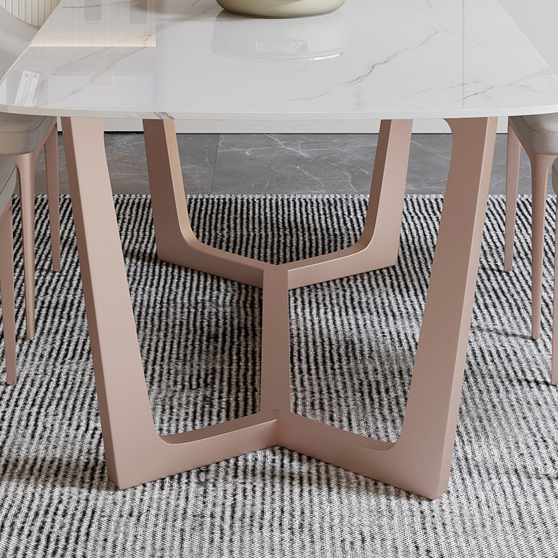 Extendable Sintered Stone Top Dining Set Rectangle 1/4/5/7 Pieces Dining Table with Chairs Clearhalo 'Dining Room Sets' 'Dining Tables & Seating' 'dining_room_set' 'furn' 'furn_dining_room_set' 'Furniture' 'furniture_dining_room_set' 'Kitchen & Dining Furniture' 5018832