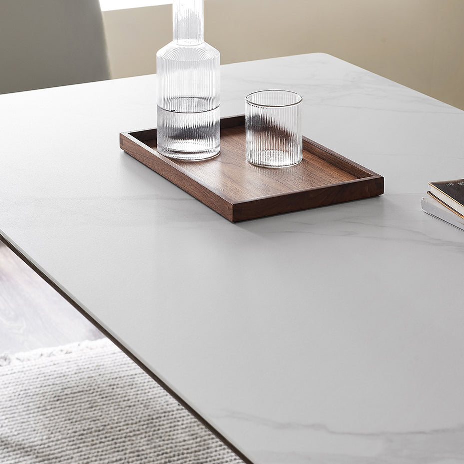 Modern Sintered Stone Top Dining Set Rectangle 1/2/4/5 Pieces Dining Room Table Set Clearhalo 'Dining Room Sets' 'Dining Tables & Seating' 'dining_room_set' 'furn' 'furn_dining_room_set' 'Furniture' 'furniture_dining_room_set' 'Kitchen & Dining Furniture' 5018847