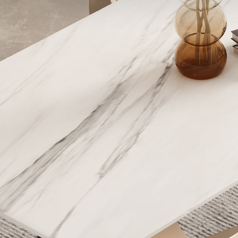 Nordic Sintered Stone Top Dining Set Rectangle 1/3/4/6/7 Pieces Dining Room Table Set Clearhalo 'Dining Room Sets' 'Dining Tables & Seating' 'dining_room_set' 'furn' 'furn_dining_room_set' 'Furniture' 'furniture_dining_room_set' 'Kitchen & Dining Furniture' 5018885