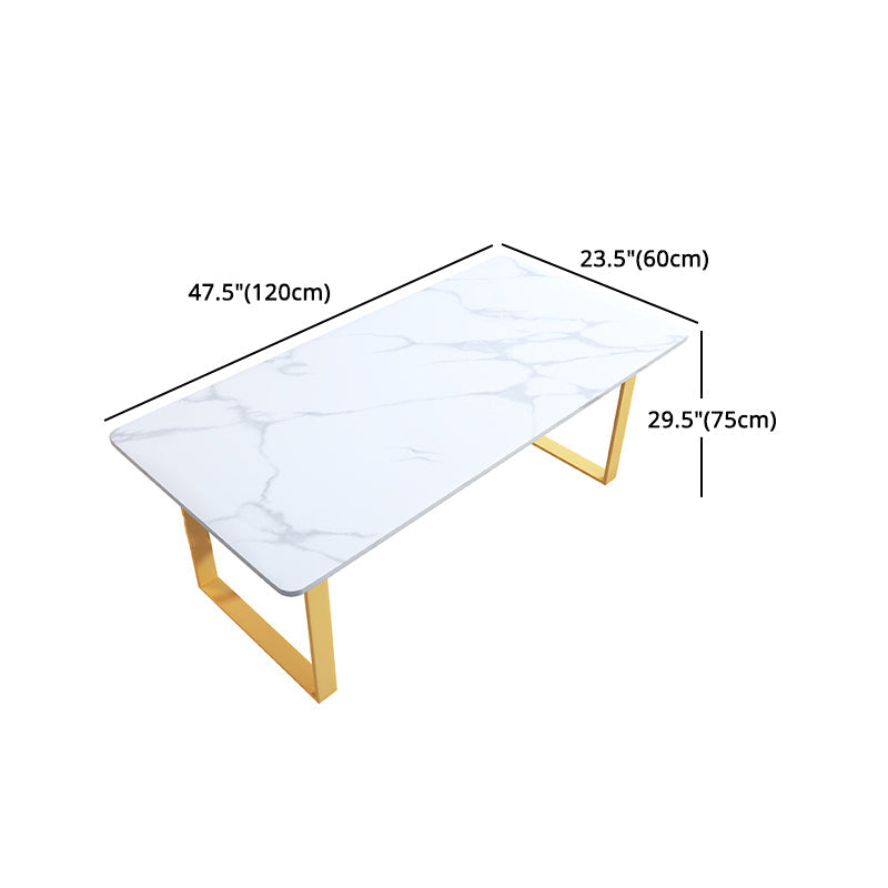 Modern Iron Dinette Set 1/2/5/7 Pieces White Rectangle Sintered Stone Top Dining Table Set Clearhalo 'Dining Room Sets' 'Dining Tables & Seating' 'dining_room_set' 'furn' 'furn_dining_room_set' 'Furniture' 'furniture_dining_room_set' 'Kitchen & Dining Furniture' 5018905