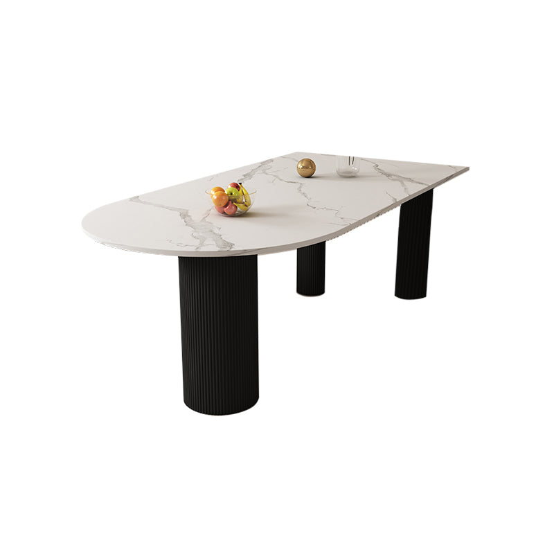 Modern Sintered Stone Dining Table Set 1/2/5 Pieces Dining Set Clearhalo 'Dining Room Sets' 'Dining Tables & Seating' 'dining_room_set' 'furn' 'furn_dining_room_set' 'Furniture' 'furniture_dining_room_set' 'Kitchen & Dining Furniture' 5018912