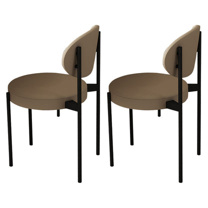 Modern Sintered Stone Dining Table Set 1/2/5 Pieces Dining Set 2 Brown Chairs Clearhalo 'Dining Room Sets' 'Dining Tables & Seating' 'dining_room_set' 'furn' 'furn_dining_room_set' 'Furniture' 'furniture_dining_room_set' 'Kitchen & Dining Furniture' 5018915