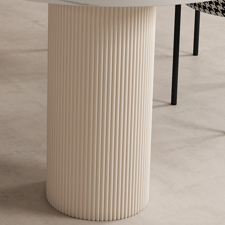 Modern Sintered Stone Dining Table Set 1/2/5 Pieces Dining Set Clearhalo 'Dining Room Sets' 'Dining Tables & Seating' 'dining_room_set' 'furn' 'furn_dining_room_set' 'Furniture' 'furniture_dining_room_set' 'Kitchen & Dining Furniture' 5018923