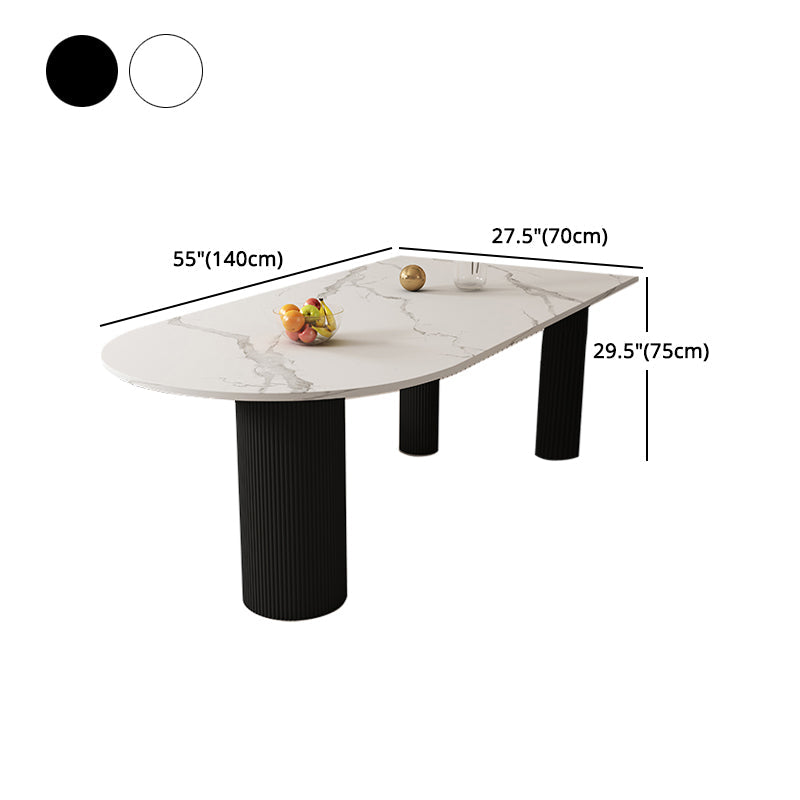 Modern Sintered Stone Dining Table Set 1/2/5 Pieces Dining Set Clearhalo 'Dining Room Sets' 'Dining Tables & Seating' 'dining_room_set' 'furn' 'furn_dining_room_set' 'Furniture' 'furniture_dining_room_set' 'Kitchen & Dining Furniture' 5018924