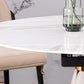 Glam Leatherwear Dinette Set 1/2/5/7 Pieces Round Scalable Sintered Stone Dining Table Set Clearhalo 'Dining Room Sets' 'Dining Tables & Seating' 'dining_room_set' 'furn' 'furn_dining_room_set' 'Furniture' 'furniture_dining_room_set' 'Kitchen & Dining Furniture' 5018956