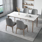 Modern Ash Wood Dinette Set 1/3/4/5/7 Pieces Rectangle Sintered Stone Top Dining Table Set 5 Pieces: Table, 4 Chairs Clearhalo 'Dining Room Sets' 'Dining Tables & Seating' 'dining_room_set' 'furn' 'furn_dining_room_set' 'Furniture' 'furniture_dining_room_set' 'Kitchen & Dining Furniture' 5018963