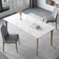 Modern Ash Wood Dinette Set 1/3/4/5/7 Pieces Rectangle Sintered Stone Top Dining Table Set 3 Pieces: Table, 2 Chairs Clearhalo 'Dining Room Sets' 'Dining Tables & Seating' 'dining_room_set' 'furn' 'furn_dining_room_set' 'Furniture' 'furniture_dining_room_set' 'Kitchen & Dining Furniture' 5018966