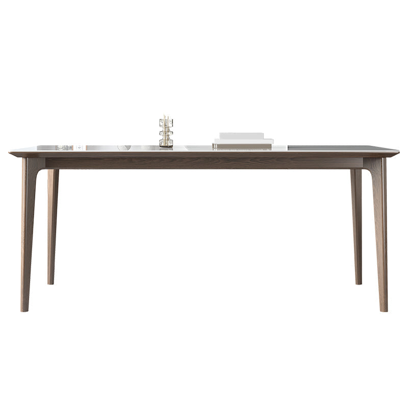 Modern Ash Wood Dinette Set 1/3/4/5/7 Pieces Rectangle Sintered Stone Top Dining Table Set Clearhalo 'Dining Room Sets' 'Dining Tables & Seating' 'dining_room_set' 'furn' 'furn_dining_room_set' 'Furniture' 'furniture_dining_room_set' 'Kitchen & Dining Furniture' 5018968