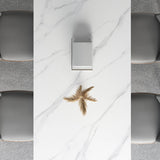 Modern Ash Wood Dinette Set 1/3/4/5/7 Pieces Rectangle Sintered Stone Top Dining Table Set Clearhalo 'Dining Room Sets' 'Dining Tables & Seating' 'dining_room_set' 'furn' 'furn_dining_room_set' 'Furniture' 'furniture_dining_room_set' 'Kitchen & Dining Furniture' 5018969