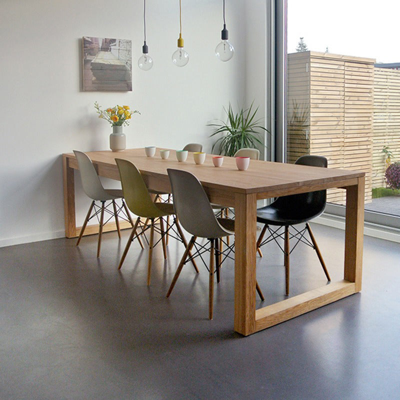 Solid Wood Modern Rectangle Table Pine Wood Top Table with Sled Base 70.9"L x 27.6"W x 29.5"H Without Chairs Clearhalo 'Dining Tables & Seating' 'Dining Tables' 'dining_table' 'furn' 'furn_dining_table' 'Furniture' 'furniture_dining_table' 'Kitchen & Dining Furniture' 'kitchen' 'kitchen_dining_table' 5019035